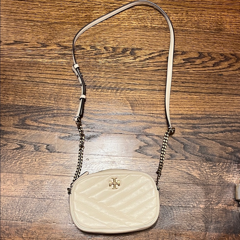 Tory Burch Ivory Quilted Crossbody Bag